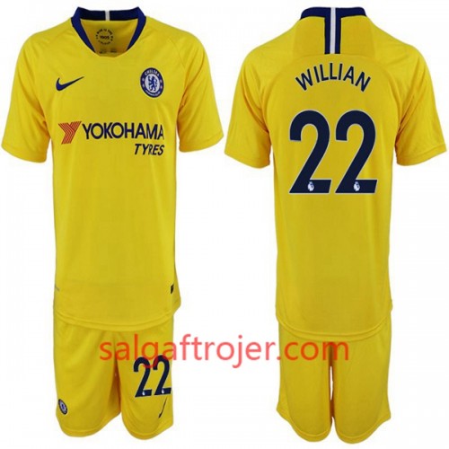 Chelsea Fodboldtrøjer Willian 22 Børn Udebanesæt 2018/19 Kort ærmer Chelsea Fodboldtrøjer Willian 22 Børn Udebanesæt 2018/19 Kort ærmer